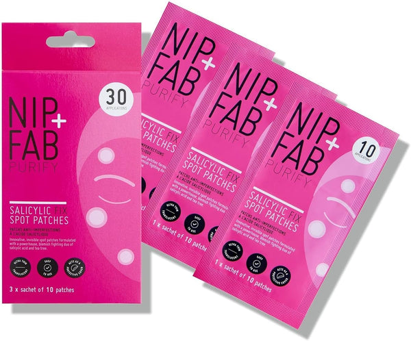 Nip + Fab Salicylic Acid Fix Spot Patches for Face with Tea Tree Pack of 3 - Rebx.co.uk
