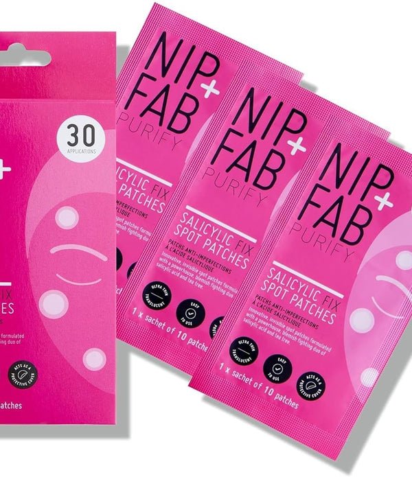 Nip + Fab Salicylic Acid Fix Spot Patches for Face with Tea Tree Pack of 3 - Rebx.co.uk