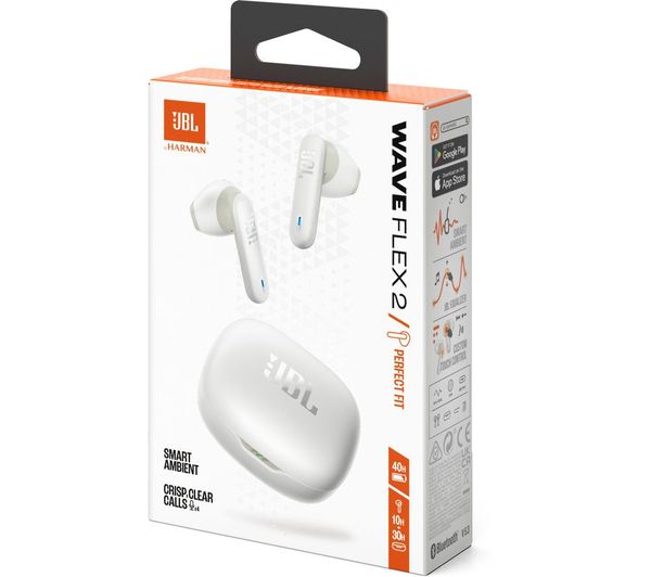 JBL Wave Flex 2 True Wireless Earbuds JBLWFLEX2WHT (White)