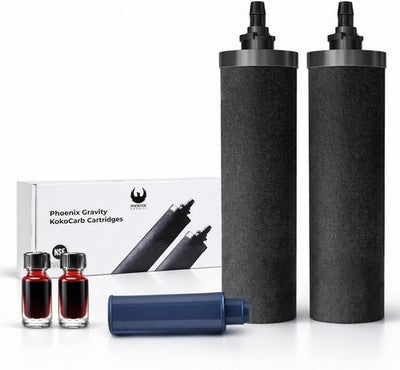 Phoenix Gravity Carbon Filter Cartridges Compatible Berkey Replacement Pack of 2