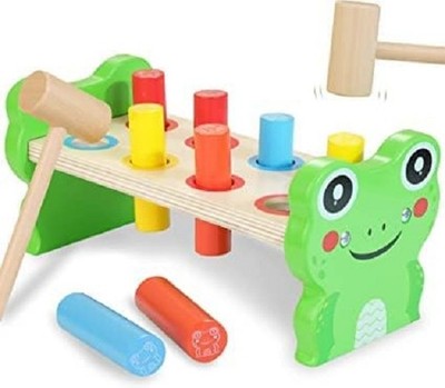 Winique Wooden Hammering Toy - Montessori Developmental Toy For Toddlers 2-4