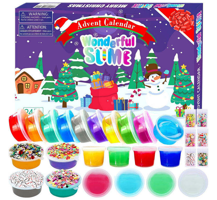 Slime Christmas Kit, Christmas Themed Set Of 24 Slime Colours Kids Present