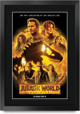 HWC Trading Jurassic World 3 Dominion A3 Framed Poster Signed Style Print