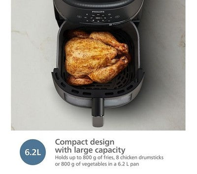 Philips 2000 Series NA230/09 Air Fryer Black 4.1L Compact Kitchen Appliance