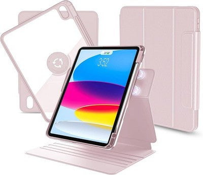 nimin iPad 10th Gen 10.9in Case 360 Rotating Leather Case Pencil Holder