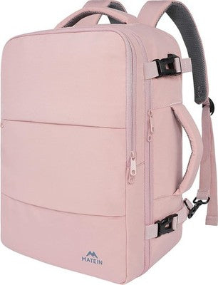 MATEIN Travel Backpack Women 45x30x20cm Cabin Carry On 15.6in Laptop Pink