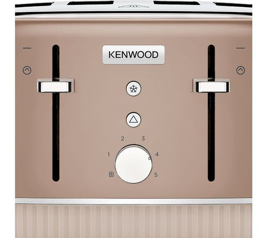 Kenwood Elegancy TFP10.A0BW 4-Slice Toaster Mocha Wide Slot Kitchen Toasting