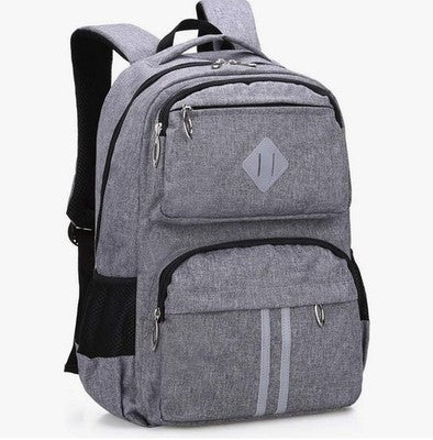 Hopyock School Bags For Boys & Girls In Grey Multi-Pocket Backpacks