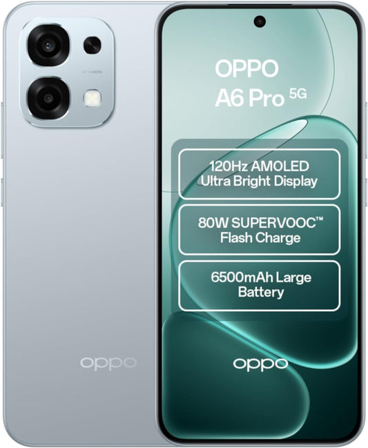 OPPO A6 Pro Lunar Titanium 256GB 5G Unlocked & SIM Free Smartphone — Lunar Titanium
