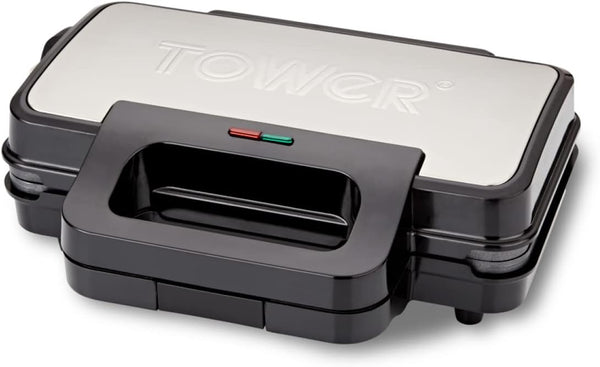 Tower T27031 Deep Filled Sandwich Maker with Non-Stick Coated Plate DAMAGE BOX - Rebx.co.uk