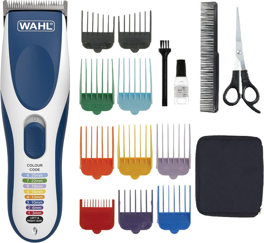 Wahl Colour Pro Cordless Clipper, Hair Clippers for Men, Men’s Head Shaver, Colour Coded Guide Combs, Clippers for Family Hair Cuts, Easy Home Haircutting
