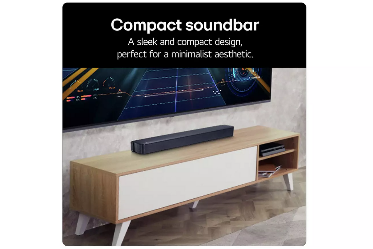 LG SQM1 2.0 Compact Sound Bar - Black