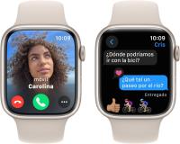Apple Watch Series 9 (GPS, 45mm) Starlight Aluminium Case + Starlight Strap
