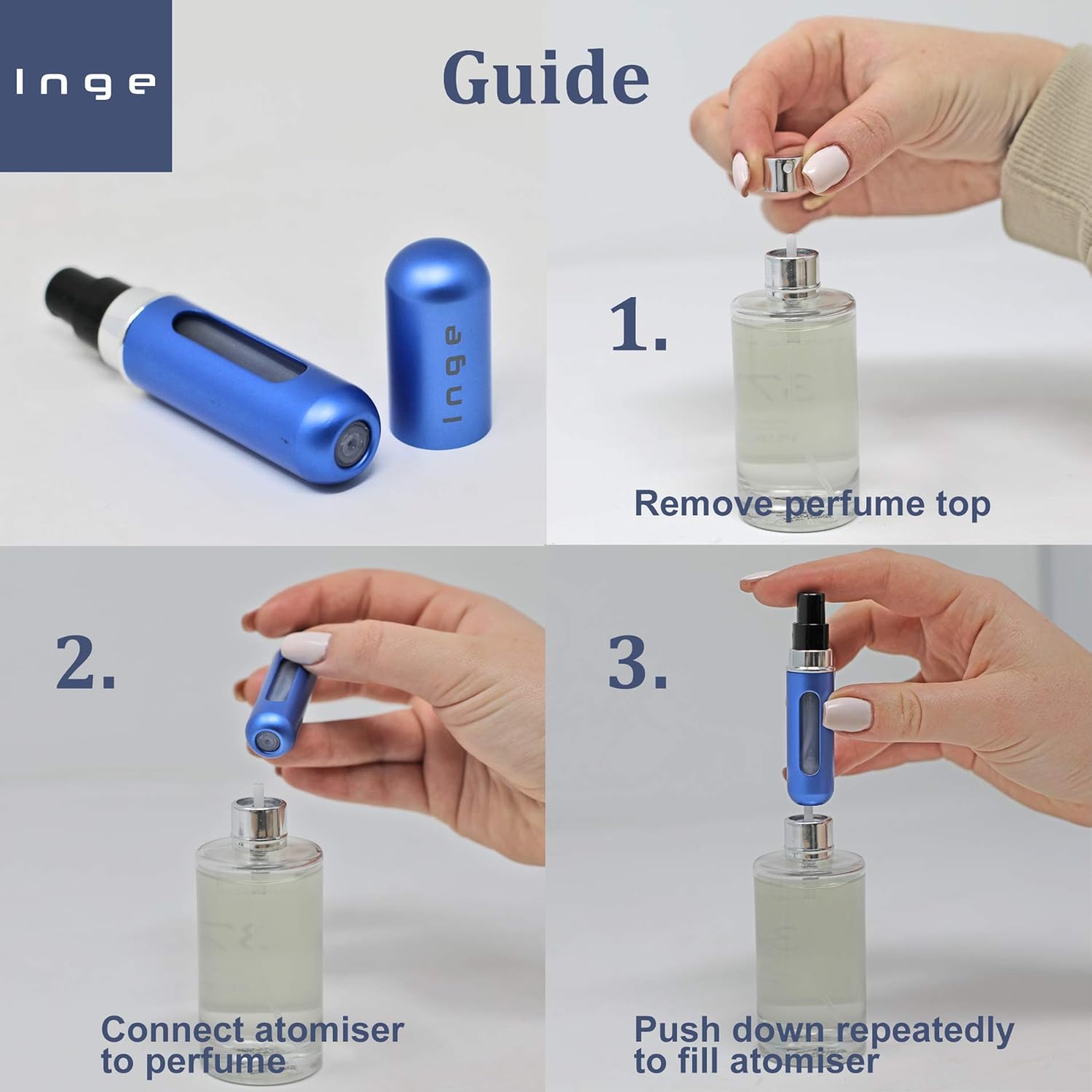 Inge Perfume Travel Atomiser 5PCS - Refillable Spray Bottles