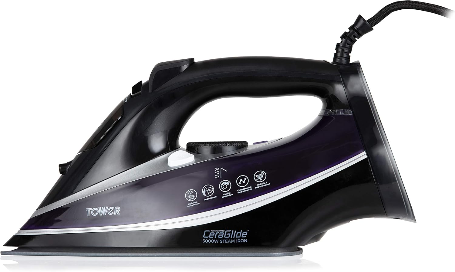 Tower T22013PR CeraGlide Ultra-Speed Steam Iron with Variable Steam Function