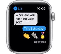 Apple Watch Series 6 (GPS, 44mm) Silver Aluminium Case + White Strap