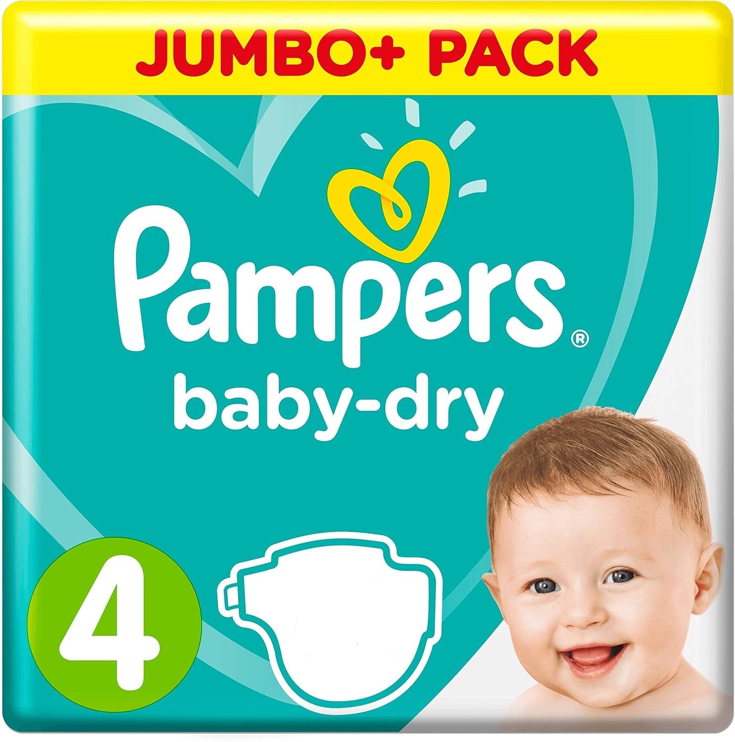 Pampers Baby-Dry Size 4 Nappies Nappy Jumbo+ 58 Pack 12hr Protection Diapers