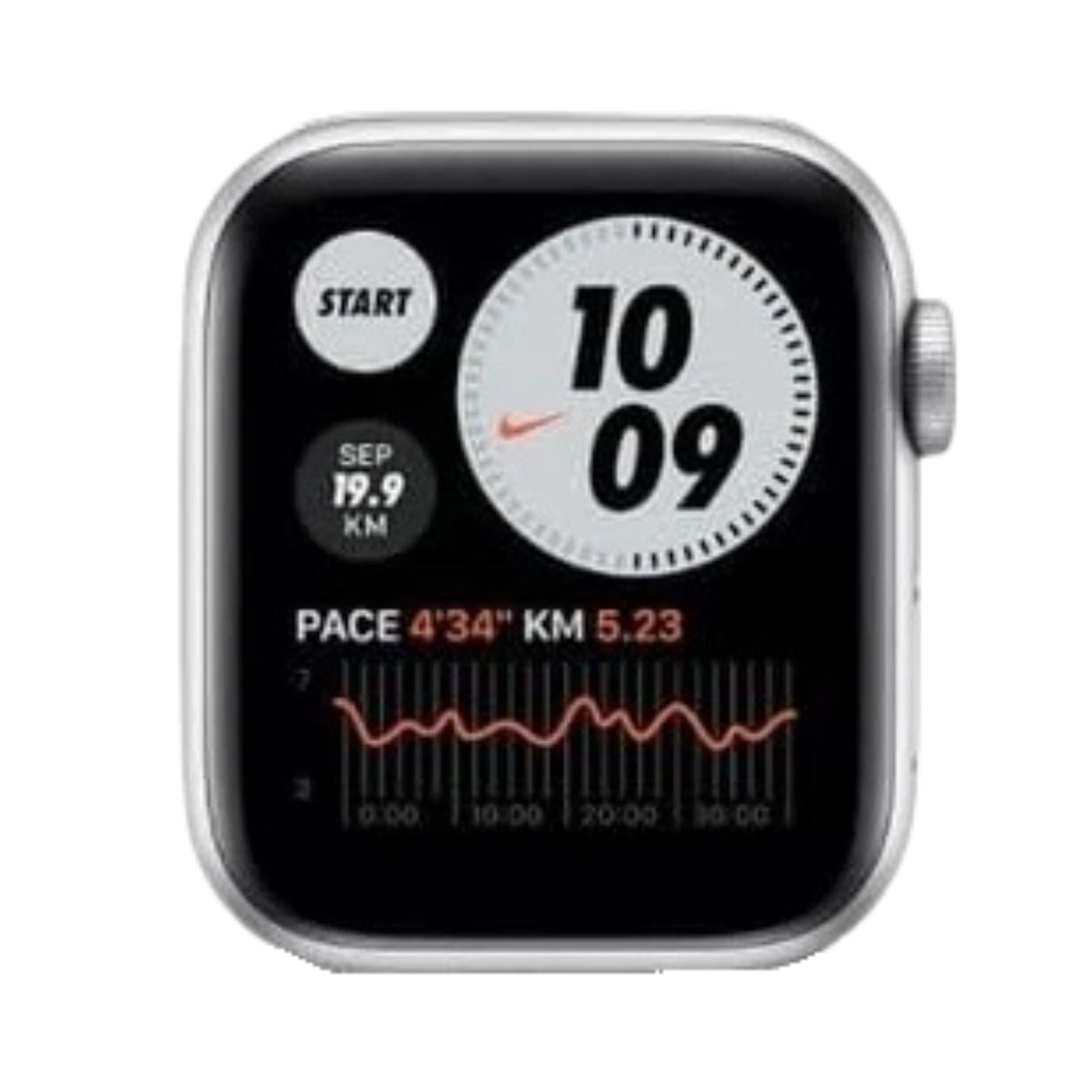 Apple Watch Series 6 Nike (GPS) Aluminium, A2291, 40mm, Silver, Pure Plat/Black Nike Sport Band