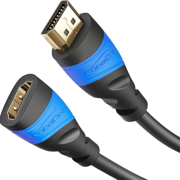 HDMI Extension cable with special A.I.S. shielding – 2m 4K@60Hz for stunning HD, - Rebx.co.uk