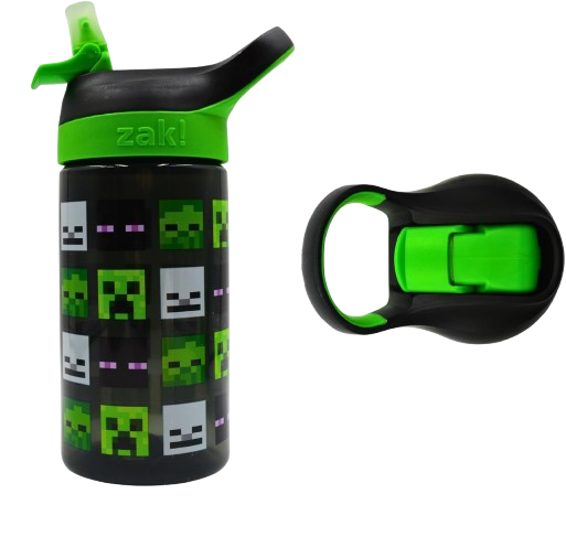 2 x Minecraft Mob Head Unisex Atlantic Drinks Gaming Bottle - 450ml - Brand New