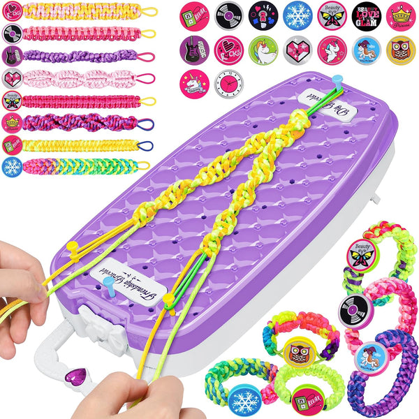 Friendship Bracelet Making kit,Arts and Crafts for Kids Ages 6-12,DIY,Birthday Gifts,Toys for Girls Ages 6 7 8 9 10 11 12 Year Old Kids Travel Activity Set - Rebx.co.uk