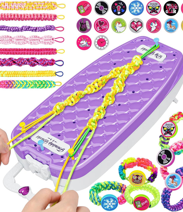 Friendship Bracelet Making kit,Arts and Crafts for Kids Ages 6-12,DIY,Birthday Gifts,Toys for Girls Ages 6 7 8 9 10 11 12 Year Old Kids Travel Activity Set - Rebx.co.uk