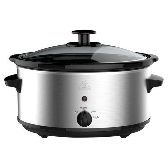 Tesco Slow Cooker SCSS12,  3L 180W  Silver