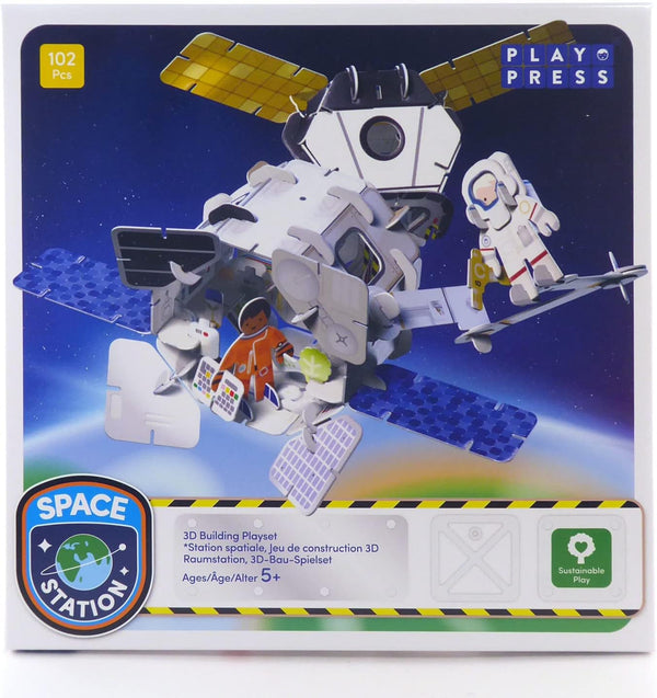 Play Press: Spacestation & Astronauts Playset - Ages 7+ - STEM Gift / Toy - NEW - Rebx.co.uk