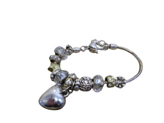 Amore Silver/Gold Bead Charm Bracelet - Bridesmaid - Rebx.co.uk