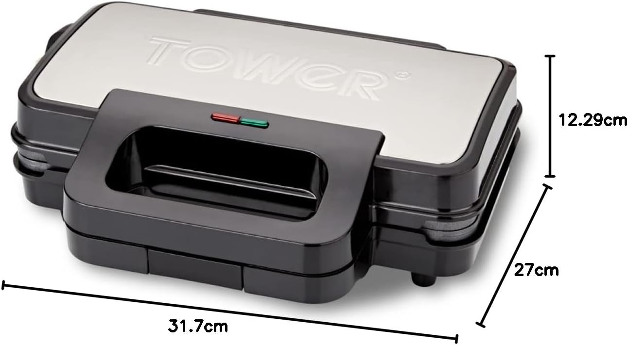 Tower T27031 Deep Filled Sandwich Maker with Non-Stick Coated Plate DAMAGE BOX