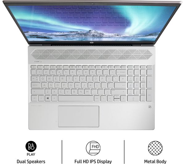 HP Pavilion 15-cs1506sa 15.6" Laptop, Intel Core i7, 8GB RAM, 256GB SSD, Silver