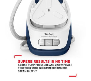 Tefal Express Essential SV6116 Steam Generator Iron - White & Blue