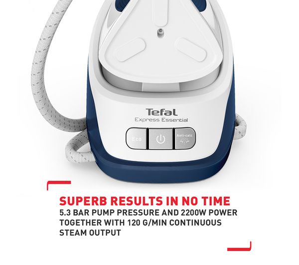 Tefal Express Essential SV6116 Steam Generator Iron - White & Blue