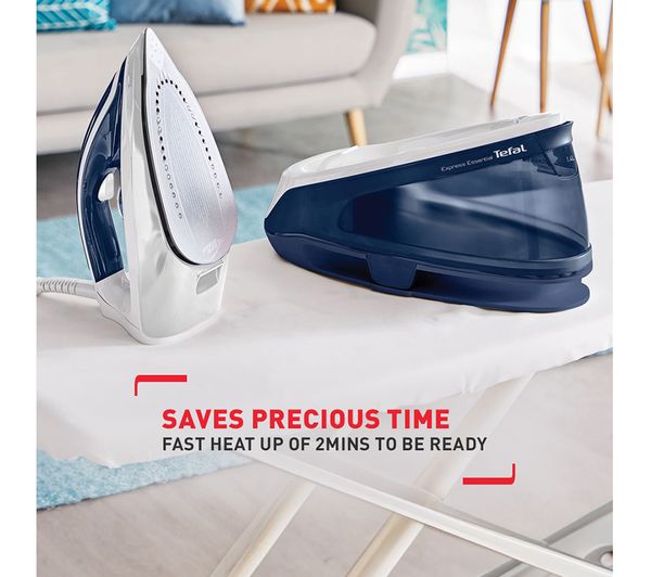 Tefal Express Essential SV6116 Steam Generator Iron - White & Blue