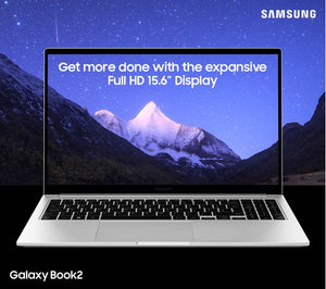 Samsung Galaxy Book2 15.6" Laptop, Intel Core i5, 256GB SSD, Silver