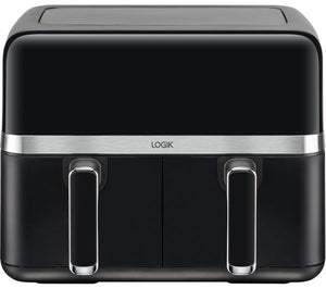 Logik L80AFB24 Dual Basket Air Fryer - Black & Silver