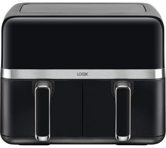 Logik L80AFB24 Dual Basket Air Fryer - Black & Silver