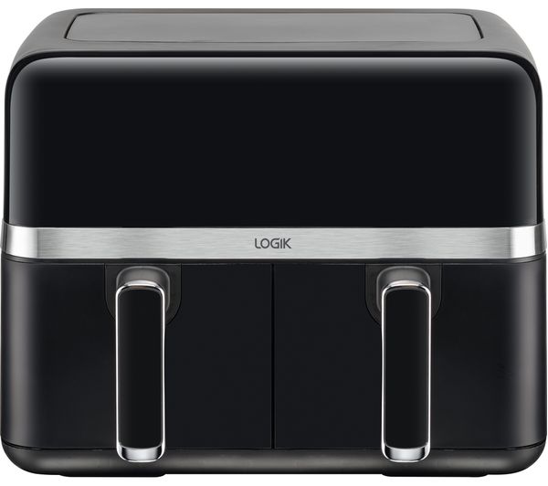 Logik L80AFB24 Dual Basket Air Fryer - Black & Silver