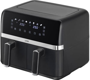 Logik L80AFB24 Dual Basket Air Fryer - Black & Silver
