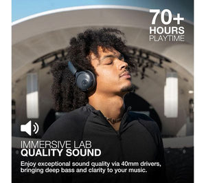 JLab Go Lux Wireless Bluetooth Noise-Cancelling Headphones, Graphite