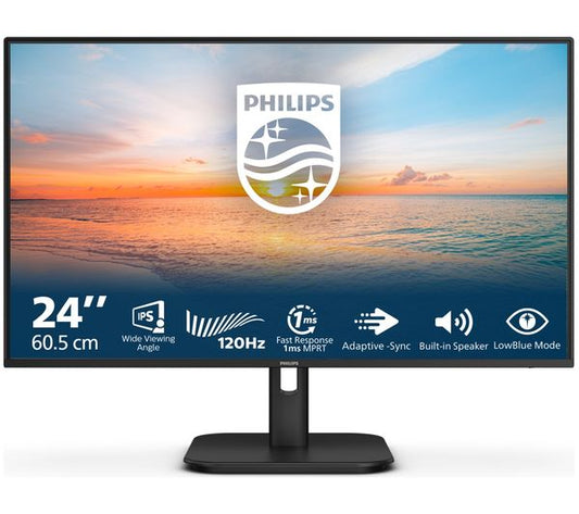 Philips 24E1N1200A 24" Full HD 1080p IPS PC Computer Monitor Screen - Black