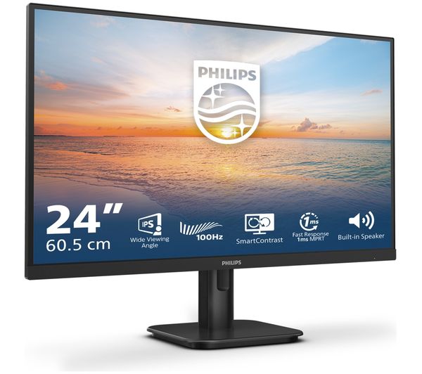 Philips 24E1N1200A 24" Full HD 1080p IPS PC Computer Monitor Screen - Black 2