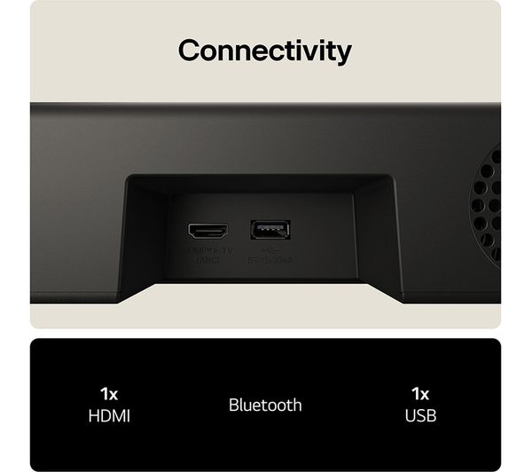 LG US20A 2.0 Compact Sound Bar TV Speaker Soundbar Home Cinema