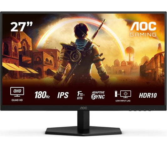 AOC Q27G42XE 27" Quad HD 1440p IPS PC Gaming Monitor Computer Screen - Black