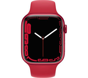 Apple Watch Series 7 (GPS, 41mm) (PRODUCT)RED Case + Red Sport Band
