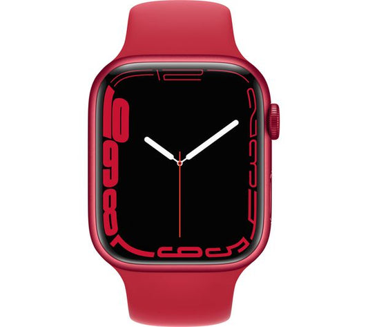 Apple Watch Series 7 (GPS, 41mm) (PRODUCT)RED Case + Red Sport Band