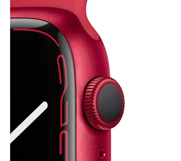 Apple Watch Series 7 (GPS, 41mm) (PRODUCT)RED Case + Red Sport Band