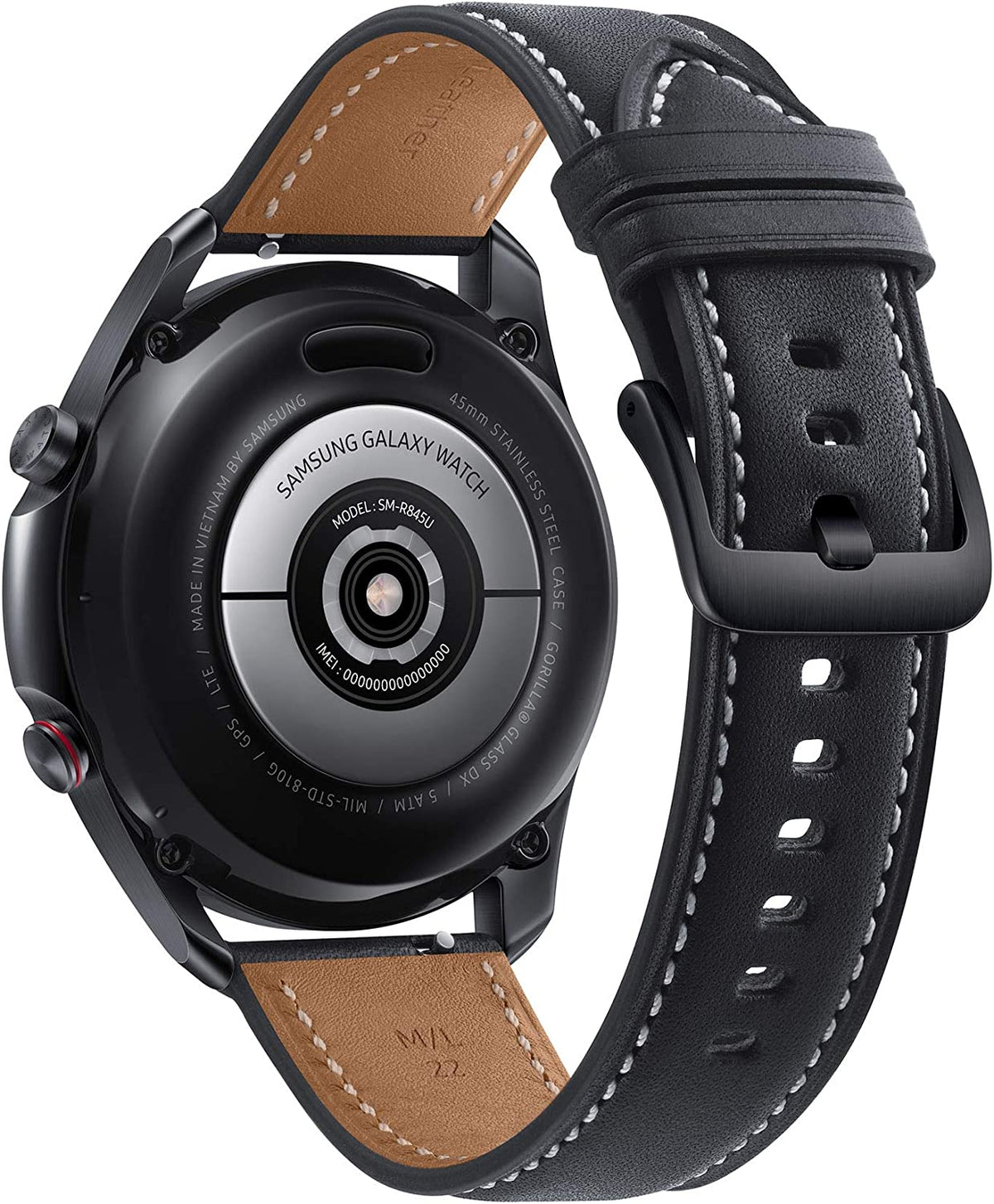 Samsung Galaxy Watch 3 (45mm, Bluetooth) - Black Stainless Steel Case + Strap
