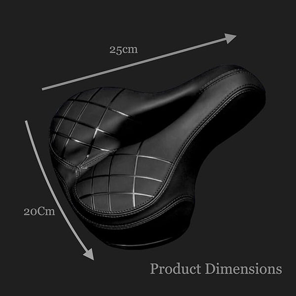 ReeAf Bike Seat, Comfortable Soft Bicycle Saddle for Men & Women, Anti Slip Wide Mountain Bicycle Seat with Memory Foam, Breathable City Saddle in Black - Rebx.co.uk
