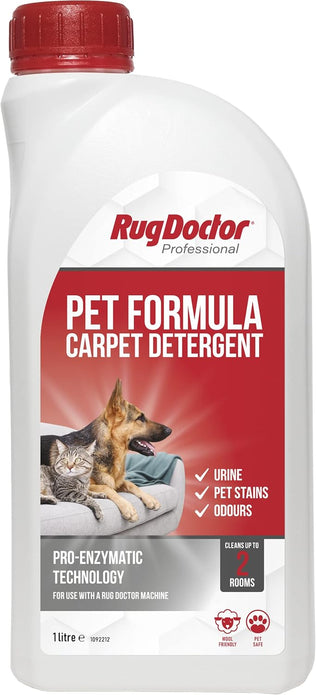 Rug Doctor Pet Formula Carpet Detergent, 1 Litre,White - Rebx.co.uk